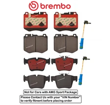Front & Rear Brake Pad OE Brembo Ceramic +Sensor for Mercedes GLC300 (Non Sport)