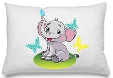 Kinder Fluff Toddler Pillow with Pillowcase Elephant Design- 33x46cm