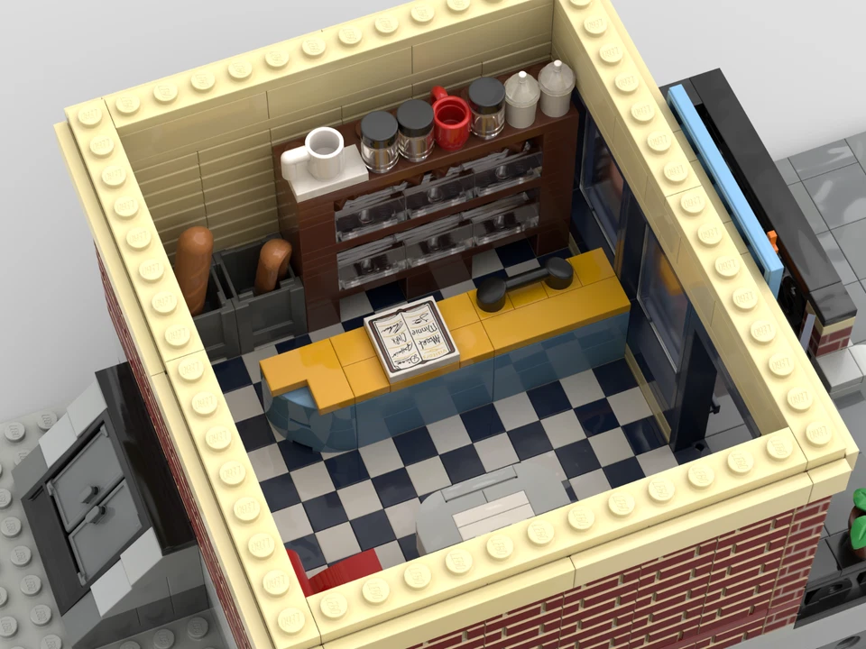 LEGO MOC Custom Modular City BAKERY PDF Building Instructions! - Image 4 of 4