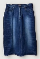 Women s Vintage Y2K Hi Jeans Long Skirt Denim Western Back Slit Skirt Sz 18 MAXI