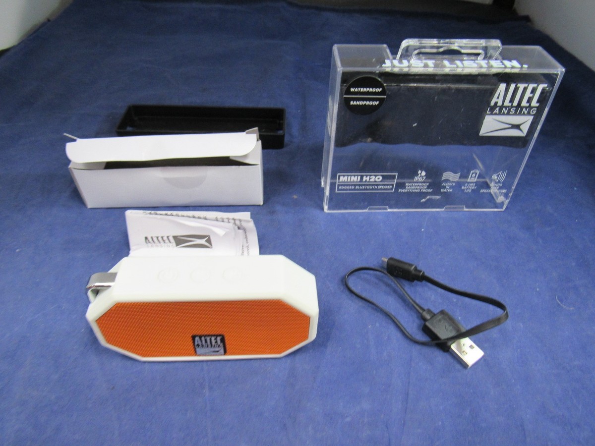 Altec Lansing IMW257-AB Mini H2O Rugged Waterproof Bluetooth white