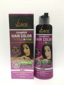 Vcare Shampoo Hair Colour Triple Plus 180ml Enriched With Growth