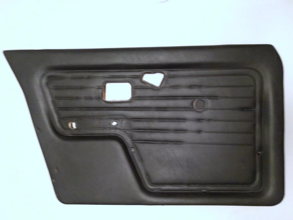 Genuine BMW E30 Door main trim panel. Vinyl. Black. Driver. Front 