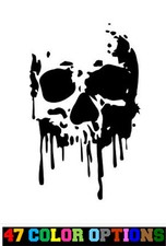 Vinyl Decal Truck Car Sticker Laptop - Zombie Horror Halloween Bleeding Skull