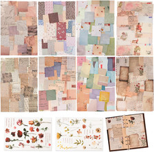 517 Pcs Vintage Scrapbook Paper,Scrapbook Supplies Stickers,Journaling Supplies