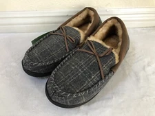 VONMAY Men's Moccasin Slippers Plush Lining Warm Faux Fur Soft Memory Foam SIZE9