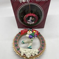 Vintage  Holiday Classic Eckerd ornament "Skating Snowman"