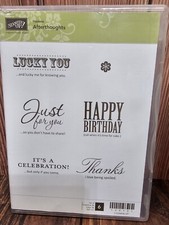 Stampin' UP AFTERTHOUGHTS Stamp Set Birthday Thanks Lucky Celebration