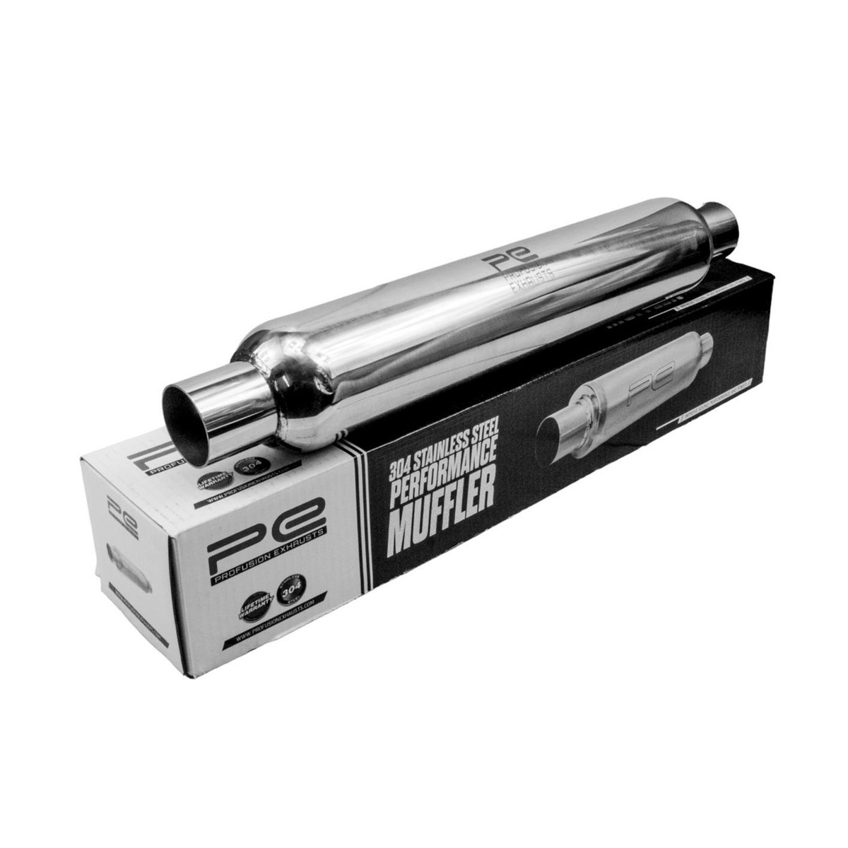 Universal Backbox / Auspuff-Endschalldämpfer "Pro Bomb" - Wahlweise Kirschrot Oder Schwarz