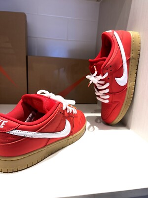 SB Dunk Low University Red Gum FJ1674-600 Men's Shoes Size 7.5,8
