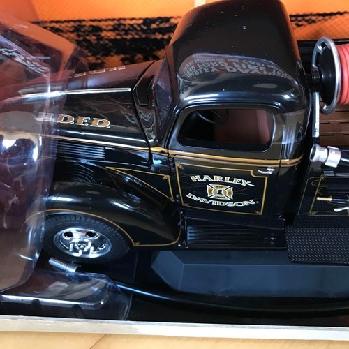 Harley-Davidson 1940 Ford Feuerwehrauto 1:16 Druckguss Metallbox: 18,5x7,9x7,1 Zoll. GEBRAUCHT - Bild 3 von 10