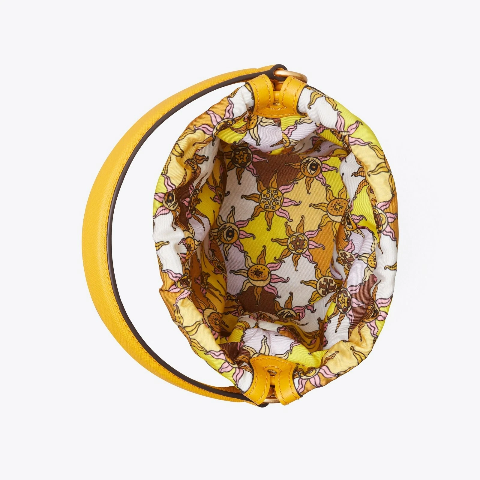 Mini borsa a secchio nuova con etichette Tory Burch 75591 Robinson stemma d'oro al dettaglio $328