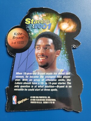 コービー　カード　KOBE EX-2001 Stardate skybox Kobe Bryant 1997-98 SKYBOX EX 2001 