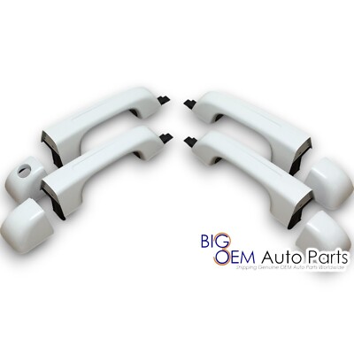 2020-2025 RAM 1500 Bright White PW7 Front Rear Door Handle and Cap