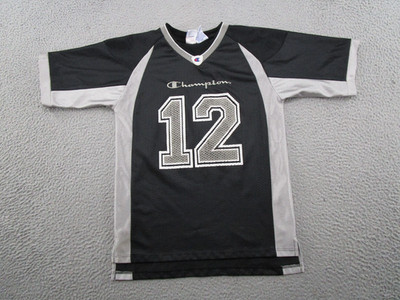 VTG Y2K Champion Spell Out #12 Football Jersey Youth Size M 10-12 Fubu Style