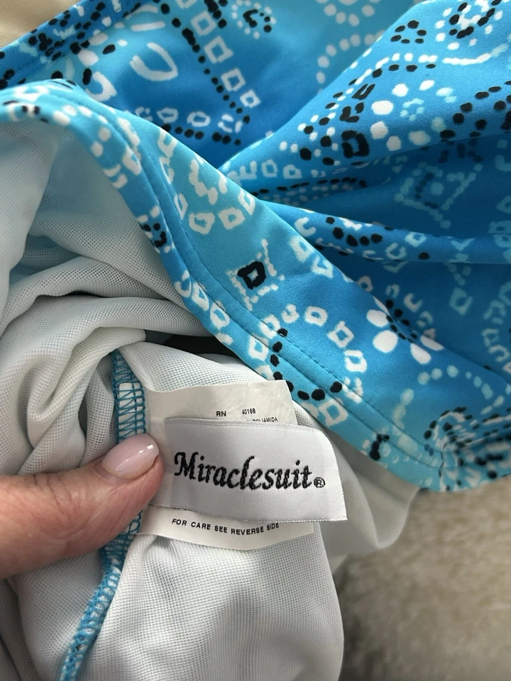 Tankini de natación Miraclesuit azul para mujer con aros talla 10/D correa ajustable Foto 4 de 4