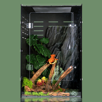 Reptile Tank 16X16X24 Terrarium   PVC Reptile Enclosure for Crested Gecko, Chame