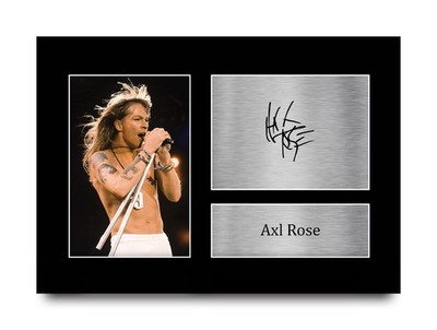 Axl Rose Signed Pre Printed Autograph A4 Photo Gift For a Guns n