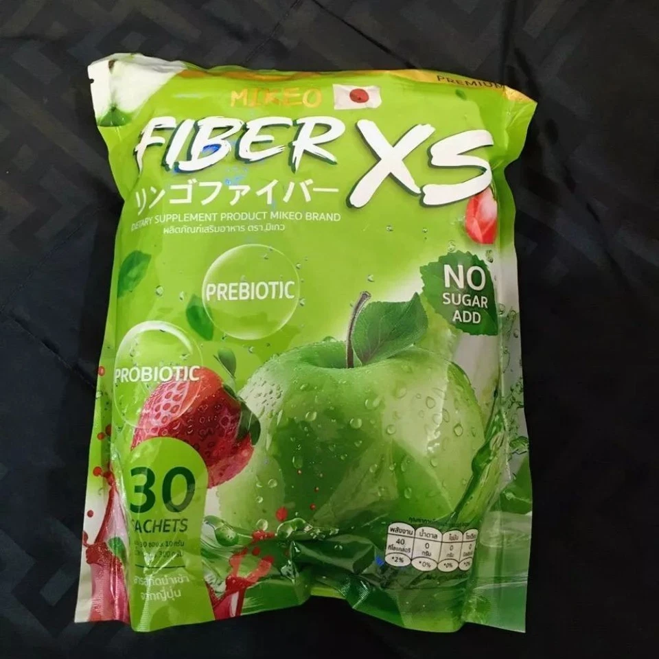 MIKEO Fiber XS Verde Manzana Prebiótico Probiótico Detox Bebida 30 Sobres Sin Azúcar Foto 2 de 4