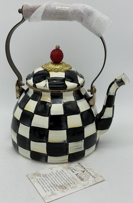 MacKenzie-Childs Courtly Check 2 Quart Tea Kettle Made In Taiwan