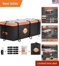 Hitch Cargo Carrier Bag 20 Cu Ft Waterproof Pvc 60x24x24in Universal Fit