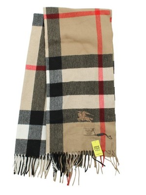 Burberry Herren Schal Mehrfarbig Kariert 100% Kaschmir Schal