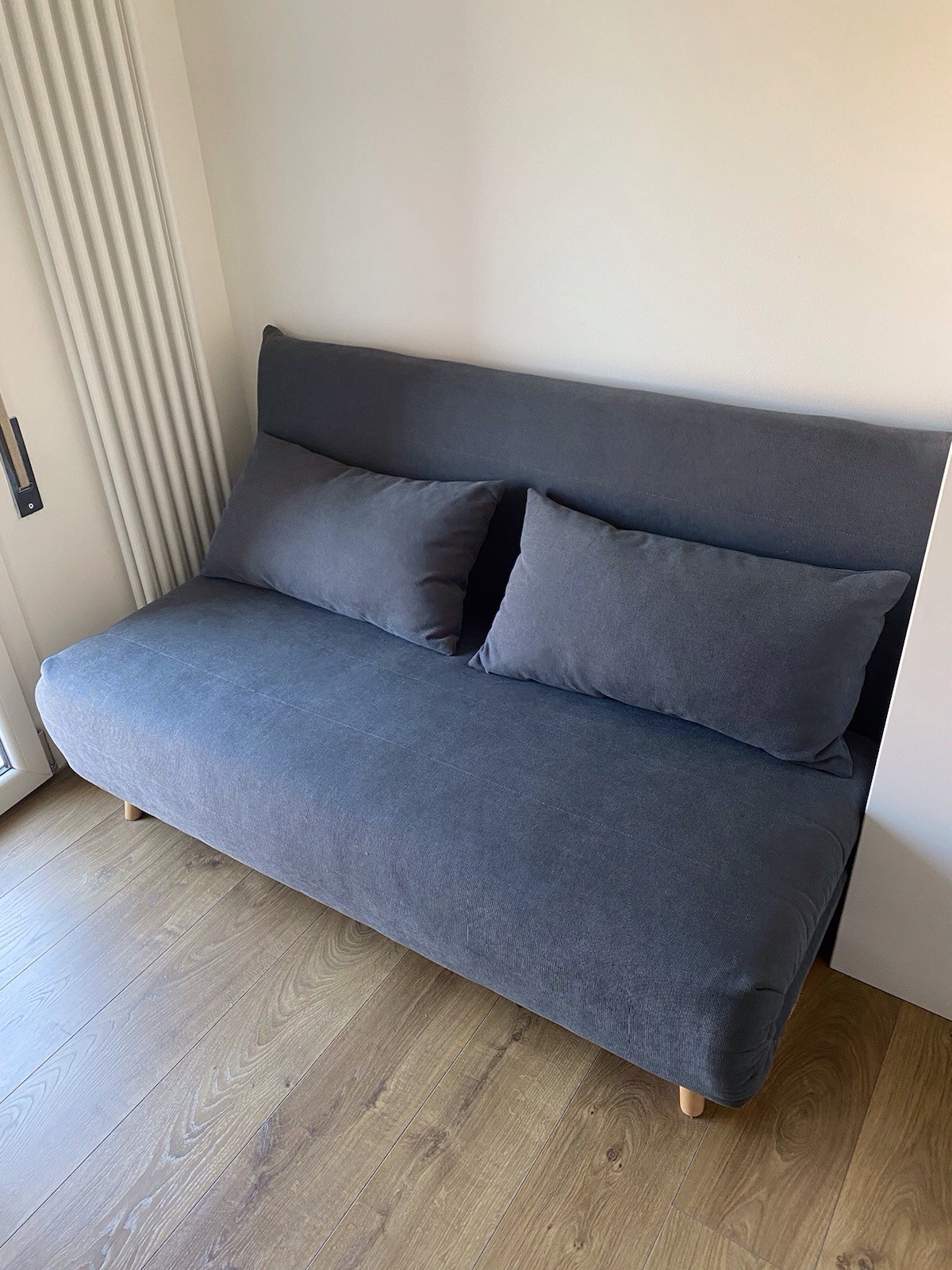 Divano letto pieghevole 2 posti grigio antracite