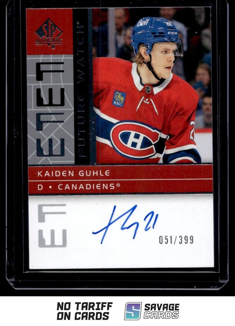 Guhle Future Kaiden Authentic 2022-23 SP Retro #RFWA2-KG Auto Watch /399 - vintagewatches.pk