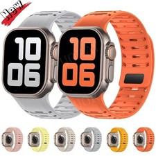 Magnetic Silicone Band Strap for Apple Watch 11 10 9 8 7 6 SE3 5 4 42-49mm Ultra