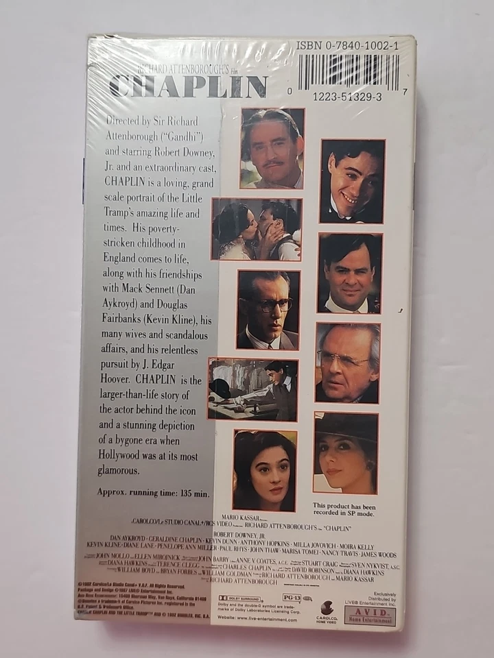 Chaplin (VHS 1993) BRAND NEW FACTORY SEALED Foto 2 de 4
