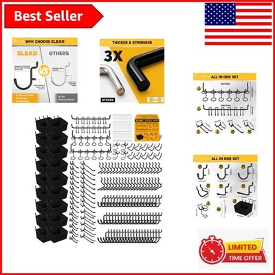 Comprehensive 286-Piece Pegboard Hook & Bin Kit - Perfect for Tool Organization