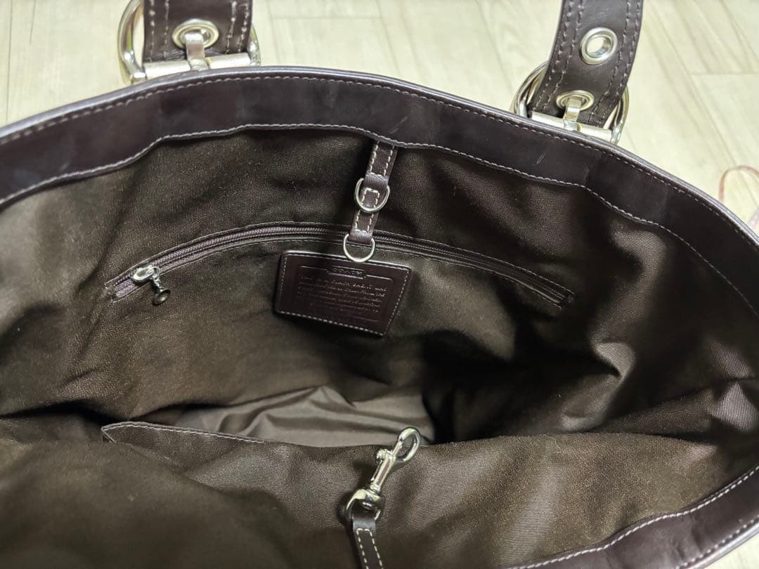 Coach Patchwork Tote Bag Brown A4 PC Compatible U… - image 5