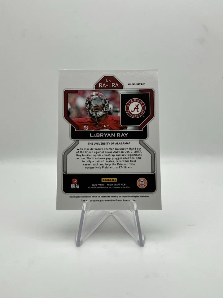2022 Panini Prizm Draft Picks LaBryan Ray #RA-LRA Silver Prizm AUTO - Image 2 of 2