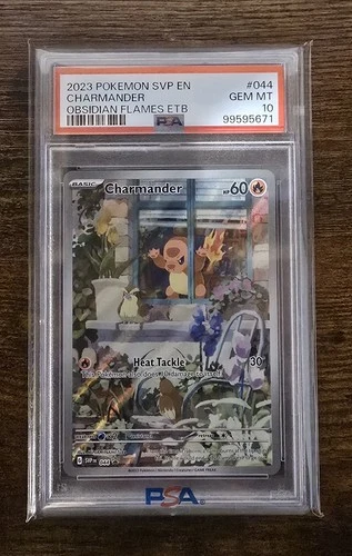 Pokemon Scarlet & Violet Obsidian Flames Charmander ETB Promo Card 044 PSA 10