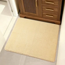 Square Bathroom Rug 32x32, Soft Super Absorbent Bath Mat Quick Dry, Washable ...