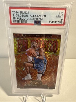 2024-25 Panini Select - En Fuego Shai GilgeousAlexander Gold  2/10  Jersey Match