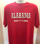 Alabama Football Crimson "Roll Tide" T's, UPF 50, 3.8-OZ, 100% Poly ~"CLOSE-OUT"