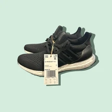 Adidas Ultraboost 1.0 Big Kids' Shoes Core Black-Beam Green HQ4218 SZ 5