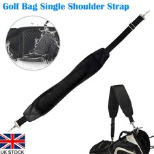 Single Padded Adjustable Golf Bag Strap Replacement Golf Strap - Black