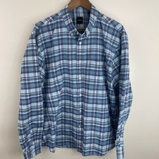 Corcini Shirt Mens XL Multicolor Plaid Long Sleeve Button Down READ