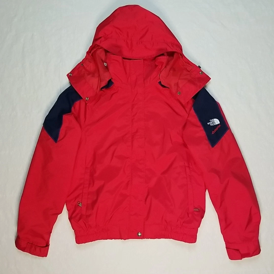 The North Face Extreme Retro Light Skii Hooded Jacket sz 14 Red Navy KIDS