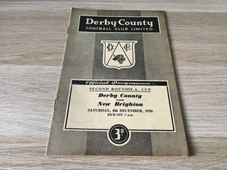 Derby County v New Brighton 1956/57 FA Cup 2nd Round 8th December 1956