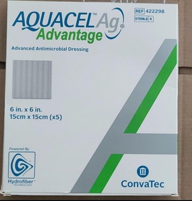 Aquacel AG Advantage 6x6Bandages 6 Boxes Of 5  30 total pcs Exp 26/27 New 422298