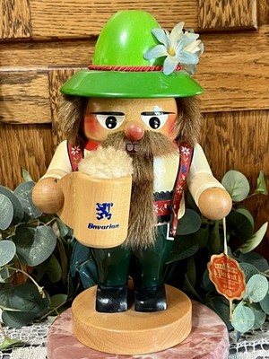 VTG Steinbach Bavarian Beer Drinker Wood Nutcracker Handmade Germany #6347 10''