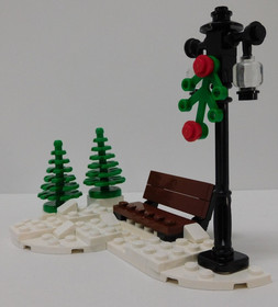 100% - 2012 LEGO CHRISTMAS SET 3300014 Horse Drawn Sleigh Bench Snow Minifigures