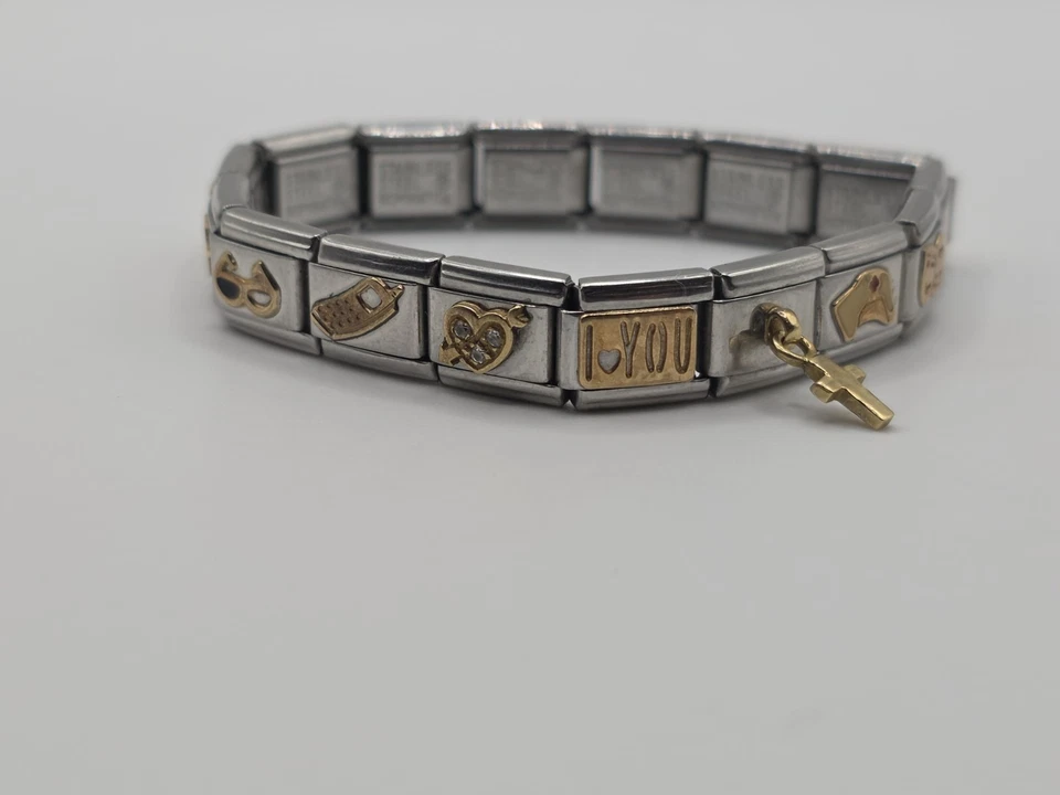 Nomination Italian Charm Stainless Steel Bracelet With 15 Charms - Love! - Image 2 of 4