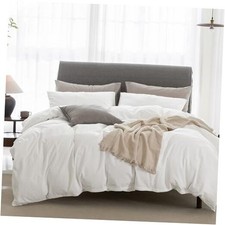 Cooling Twin Duvet Cover Set Twin/Twin XL 68" x 90" Off White No Comforter 