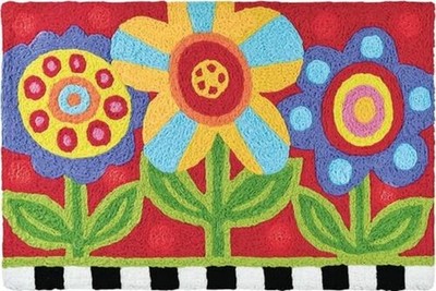 Jellybean Pop Art Garden Accent Rug 20x30 Washable Indoor Outdoor