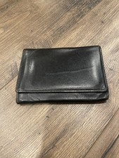 Bosca Black Tri-Fold Men's Leather Wallet Mello-Touch Cowhide