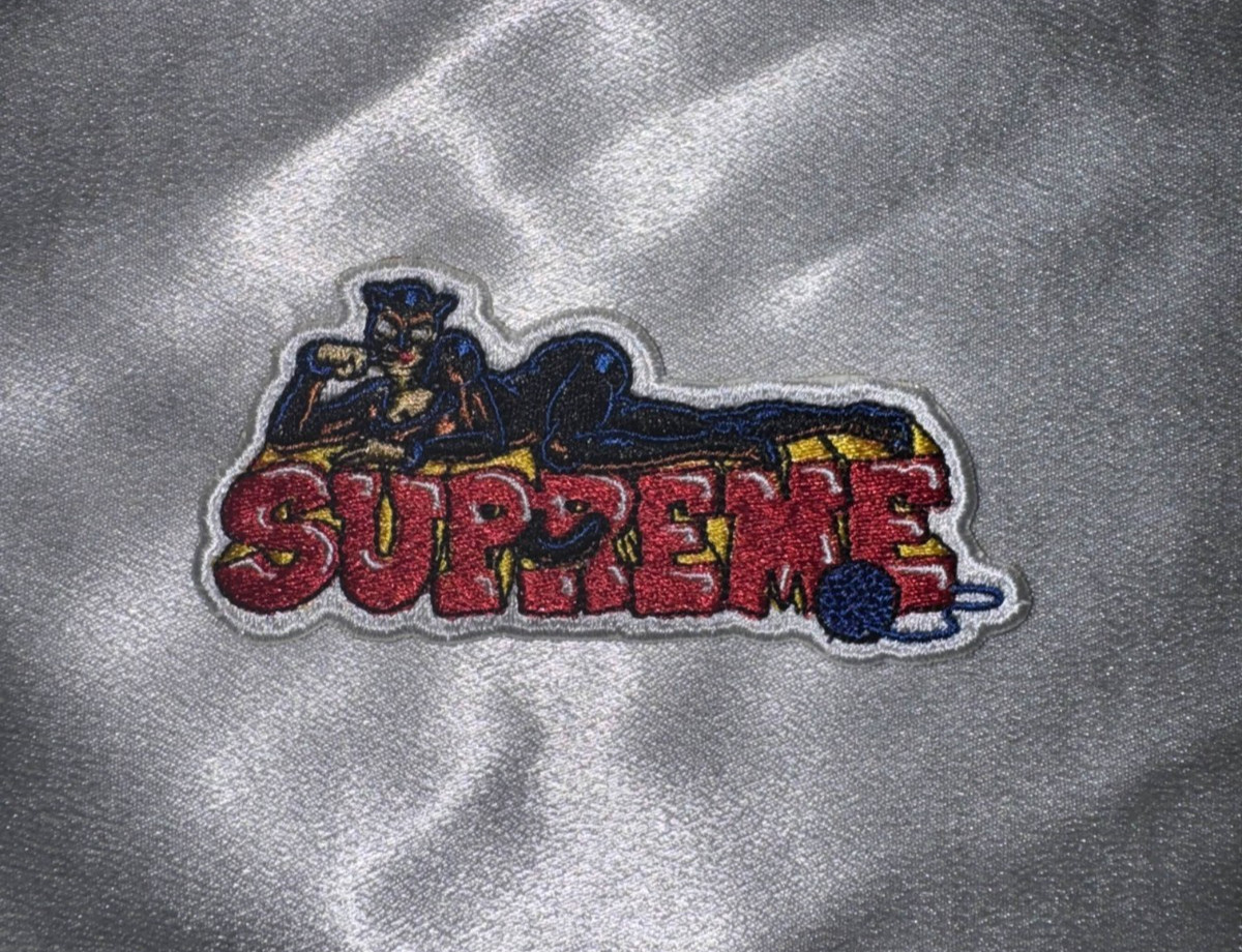 Supreme Logo Cat Woman Comic Embroidery Patch